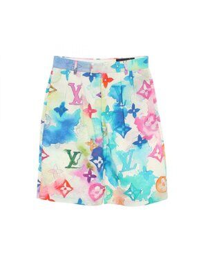 Louis Vuitton Monogram Water Color Short Bt3 Cotton
